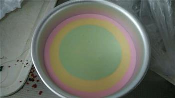 彩虹酸奶冻芝士蛋糕6寸的做法步骤6