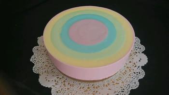 彩虹酸奶冻芝士蛋糕6寸的做法步骤8