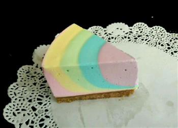 彩虹酸奶冻芝士蛋糕6寸的做法步骤9