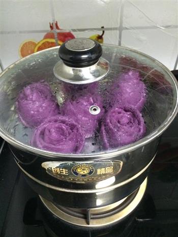 —紫薯玫瑰花花卷的做法图解18