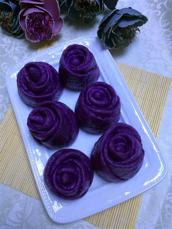 —紫薯玫瑰花花卷的做法步骤20
