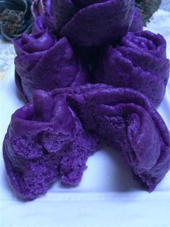—紫薯玫瑰花花卷的做法步骤21
