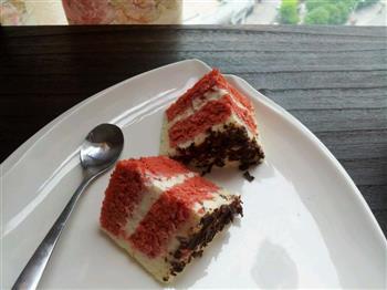 红丝绒芝士慕斯蛋糕-6寸奶油馅的做法步骤17