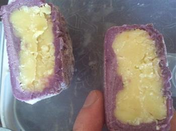 紫薯芝士莲蓉奶黄冰皮月饼的做法步骤18