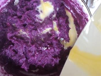 紫薯芝士莲蓉奶黄冰皮月饼的做法图解6