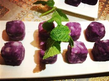 蜂蜜山药紫薯糕的做法步骤5