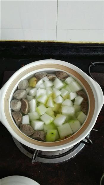 竹荪冬瓜肉丸汤的做法步骤4