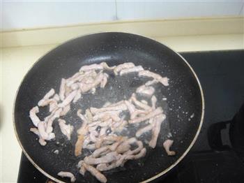 白灵菇榨菜炒肉丝的做法步骤5