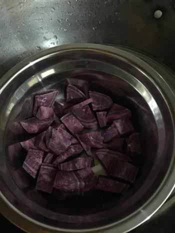 紫薯凉糕-这一抹清新色彩的做法图解1