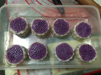 冰皮紫薯月饼-—绝美一物一器的做法步骤13