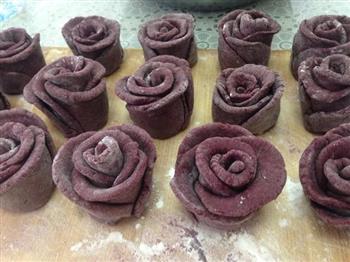 紫薯蔷薇馒头的做法步骤10