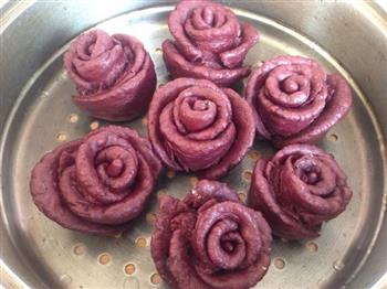 紫薯蔷薇馒头的做法步骤11