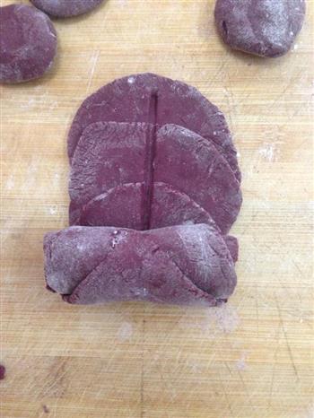 紫薯蔷薇馒头的做法步骤5