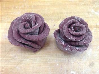 紫薯蔷薇馒头的做法步骤9