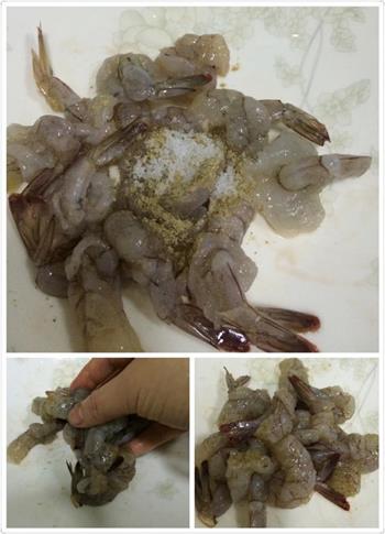 蒜蓉剁椒粉丝蒸虾的做法图解3