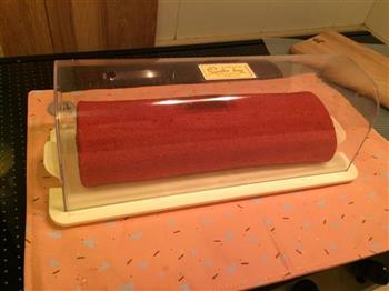 红丝绒蓝莓蛋糕卷的做法步骤11