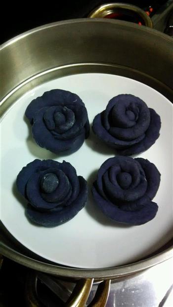 紫薯南瓜玫瑰馒头的做法步骤5