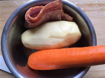 培根土豆胡萝卜焗饭的做法图解4