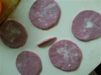奶香紫薯玫瑰花卷的做法步骤1