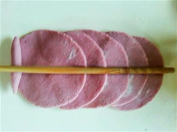 奶香紫薯玫瑰花卷的做法步骤2