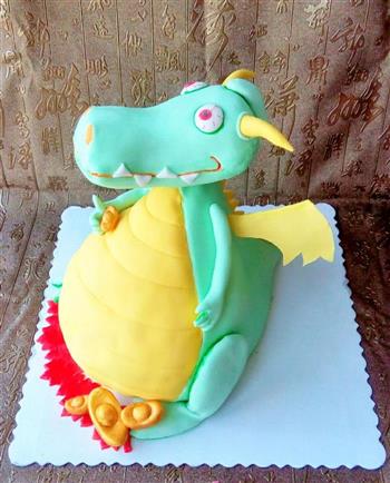 翻糖蛋糕-财神小恐龙的做法图解19