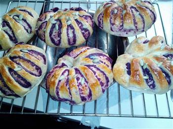 花式紫薯面包的做法步骤9