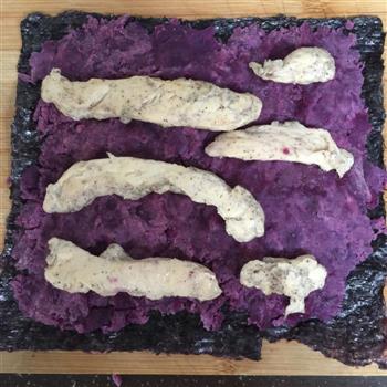 鸡肉紫薯寿司的做法步骤2