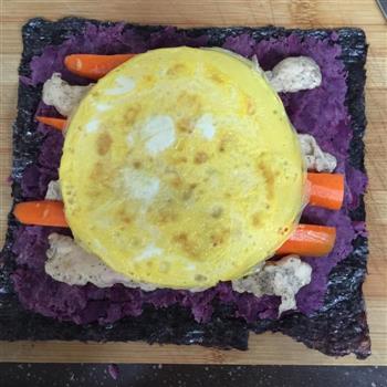鸡肉紫薯寿司的做法步骤4