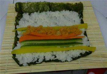 寿司-胡萝卜黄瓜调味萝卜肉松的做法步骤12