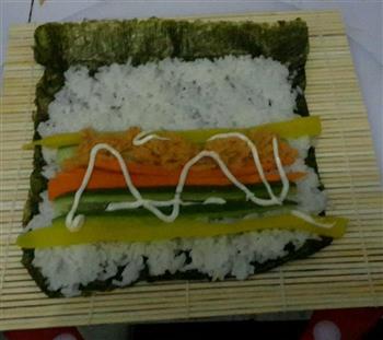 寿司-胡萝卜黄瓜调味萝卜肉松的做法步骤13