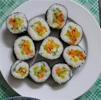 寿司-胡萝卜黄瓜调味萝卜肉松的做法图解18
