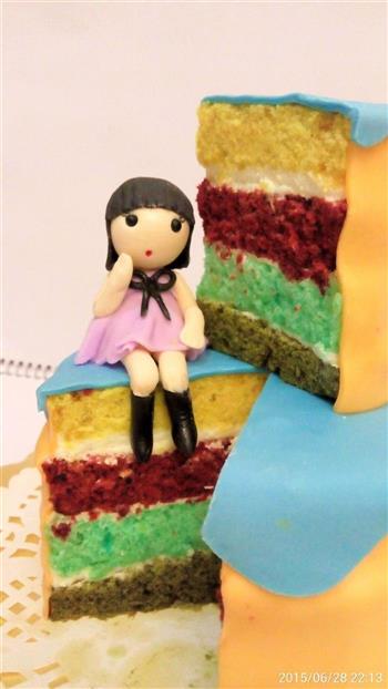 缤纷彩虹蛋糕的做法步骤11