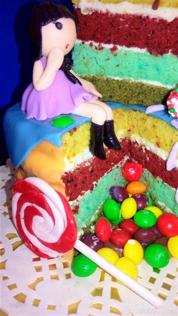 缤纷彩虹蛋糕的做法图解14