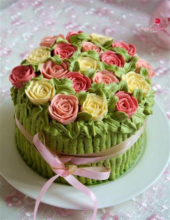 玫瑰花束海绵蛋糕的做法图解27