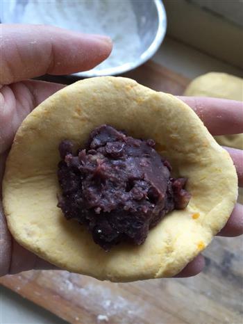 南瓜糯米饼，自制红豆陷的做法步骤7