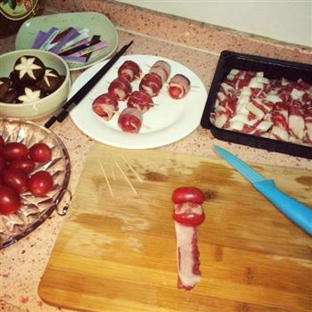 五花肉番茄卷的做法步骤2