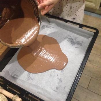 巧克力乳酪蛋糕卷的做法步骤8