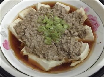 蒜蓉肉末蒸豆腐的做法步骤2