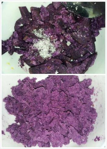 南瓜紫薯饼的做法图解3