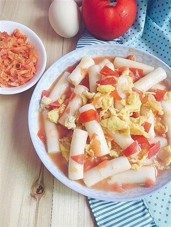 当韩国食材遇上中国味道-番茄鸡蛋炒年糕的做法图解10