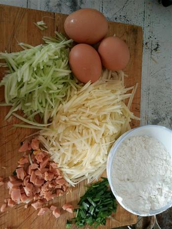 土豆鸡蛋煎饼的做法步骤1