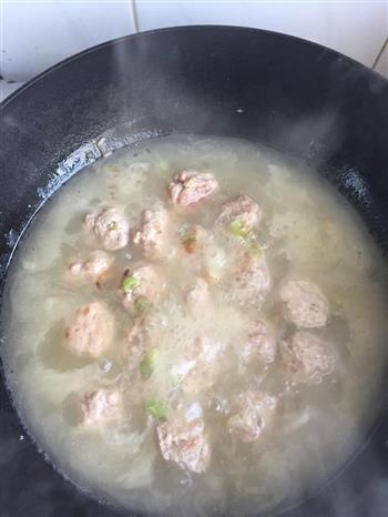 小白菜肉丸汤的做法图解9