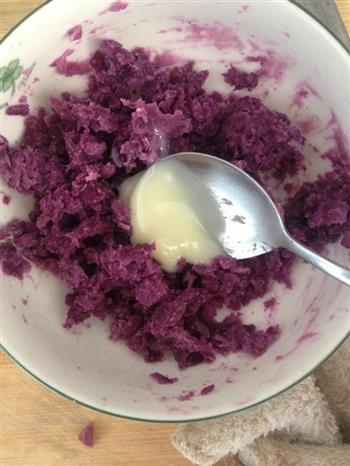 宝宝营养餐—酸奶紫薯球的做法步骤2