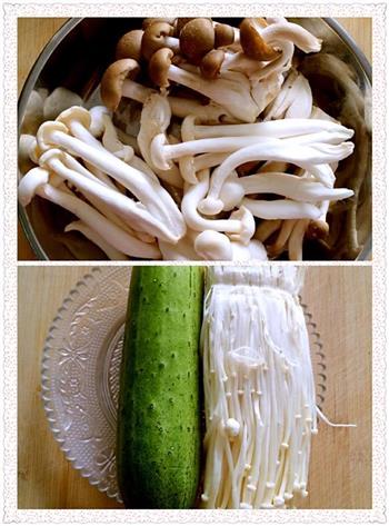 —黄瓜拌菌菇的做法步骤1