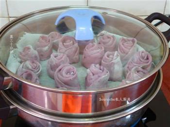 紫薯玫瑰花馒头的做法步骤14
