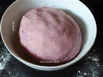 紫薯玫瑰花馒头的做法步骤5