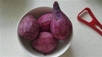 紫薯荷花酥的做法步骤1