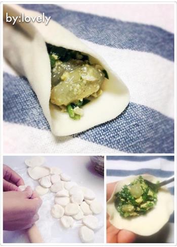 鸡蛋韭菜虾仁饺子的做法步骤2