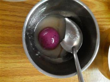 椰香紫薯糯米糍甜品的做法图解4