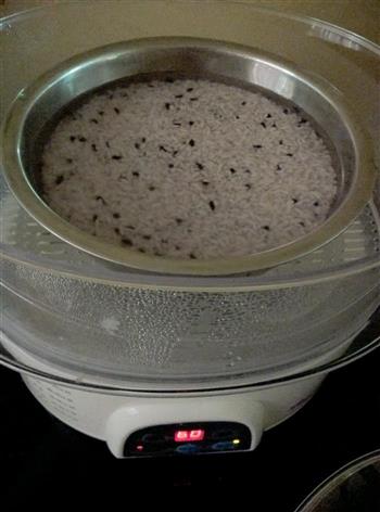 紫米蒸饭的做法步骤3